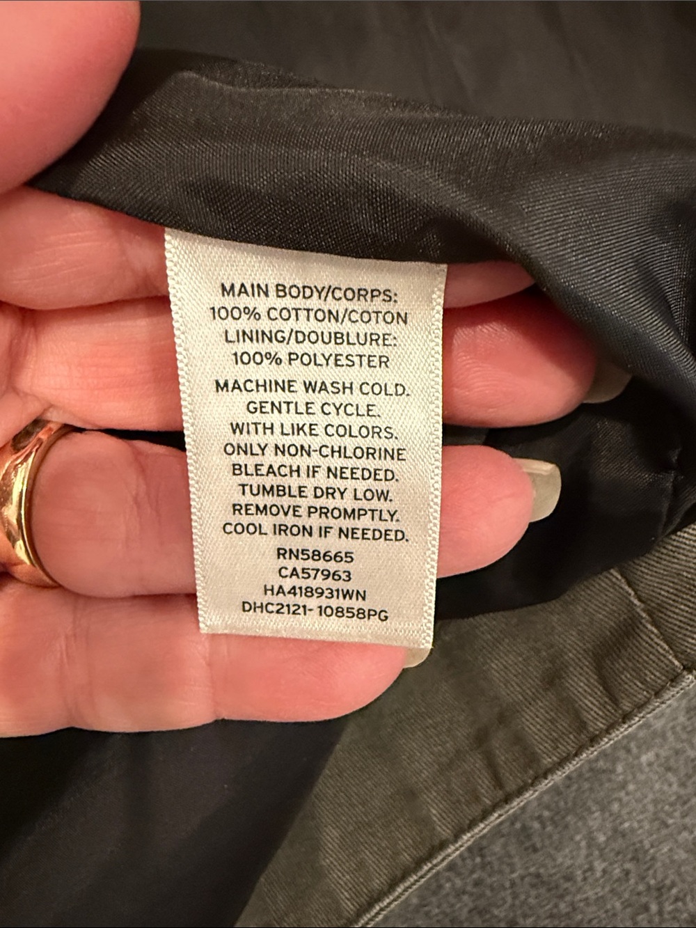 Halogen Olive Utility Drawstring Jacket XL - Picture 7 of 10
